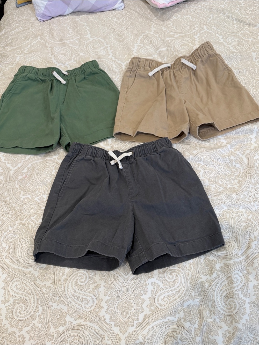 Crewcuts Tan Elastic-Waist Shorts